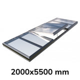 Puits de lumière modulaire à ouverture électrique 2000 x 5500 mm (2 fixes, 1 ouvrant)