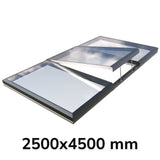 Puits de lumière modulaire à ouverture électrique 2500 x 4500 mm (2 fixes, 1 ouvrant)