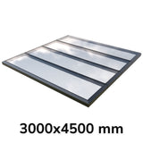 Puits de lumière modulaire à vitrage fixe 3000 x 4500 mm (4 fixes, 0 ouvrant)