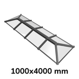 1000 x 4000 mm Stratus Verrière de Toit en Aluminium Style 6 (Traditionnel)