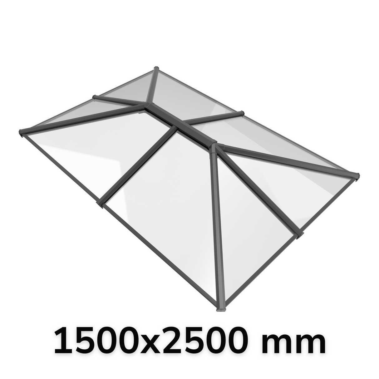 1500 x 2500 mm Stratus Verrière de Toit en Aluminium Style 4 (Traditionnel)