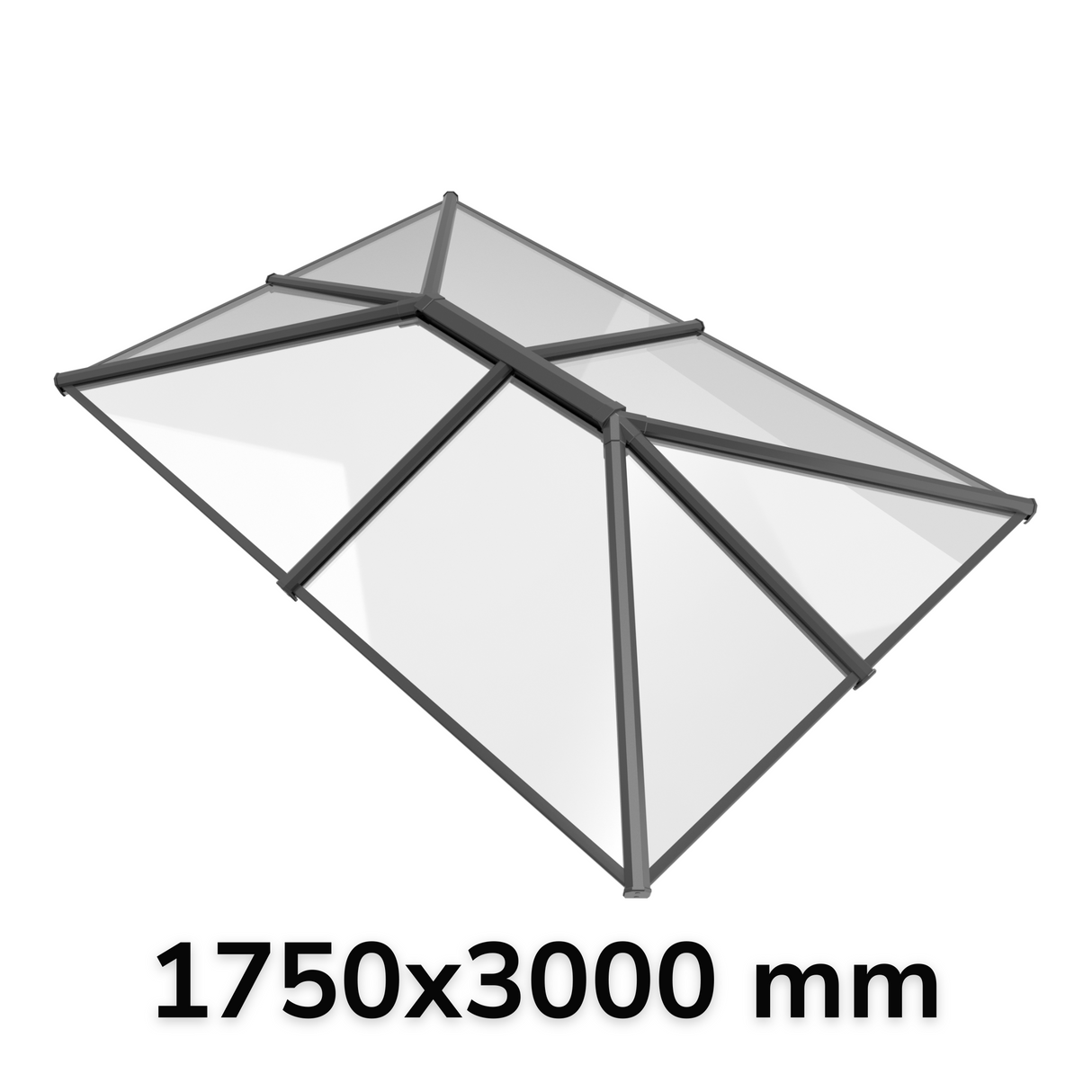 175 x 300 cm Stratus Aluminium Daklantaarn Stijl 4 (Traditioneel)