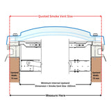 Lanterneau de ventilation de fumée 1050 x 1050 mm de Mardome