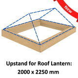 2000 x 2250 mm geïsoleerde opstand voor daklantaarn