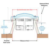 Lanterneau de ventilation de fumée 1200 x 1800 mm de Mardome