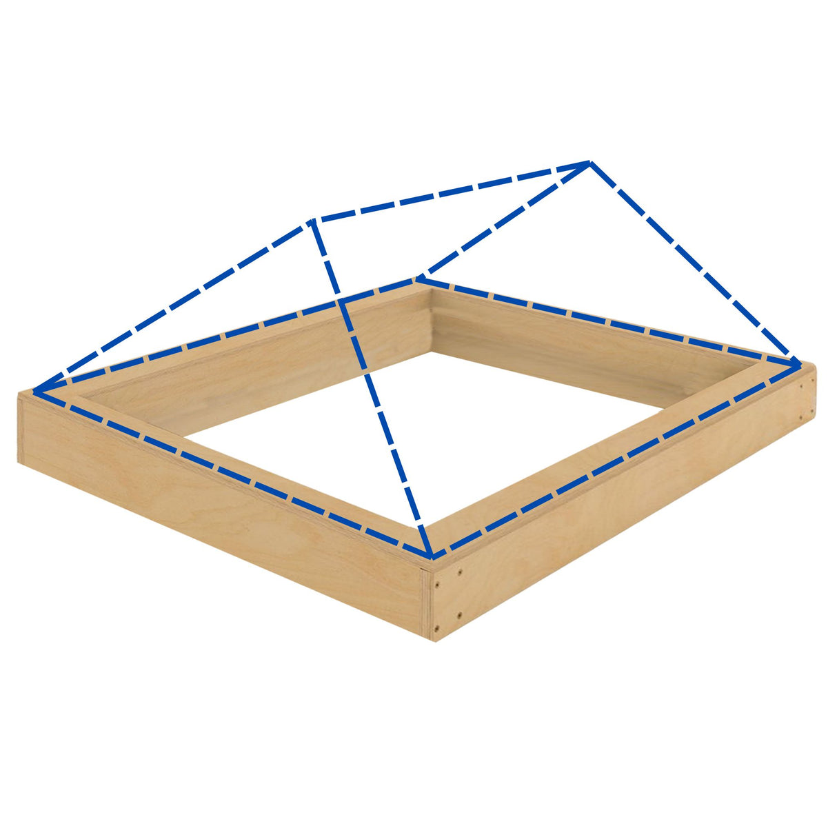 1000 x 1500 mm geïsoleerde opstand voor daklantaarn