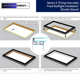 1000 x 1000 mm LD-framed hellend daklicht