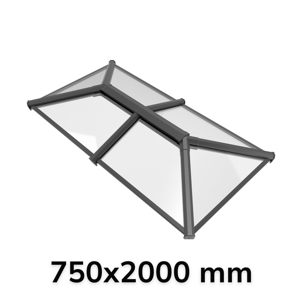 750 x 2000 mm Stratus Verrière de Toit en Aluminium Style 2 (Traditionnel)