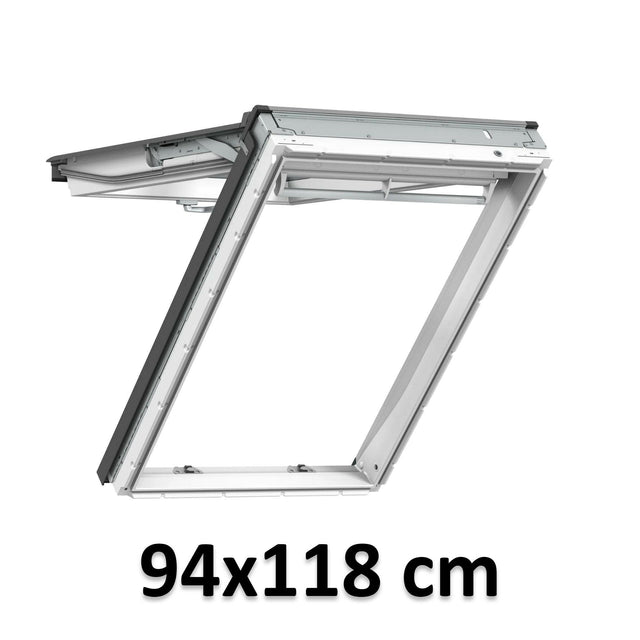 94x118 cm VELUX GPU PK06 0069 Manual Top Hung Window | White Polyurethane Maintenance Free | Triple Glazed.