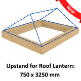 Rehausse isolée pour lanterneau de toit 75 x 325 cm