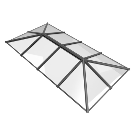 1000 x 6000 mm Stratus Verrière de Toit en Aluminium Style 7 (Traditionnel)