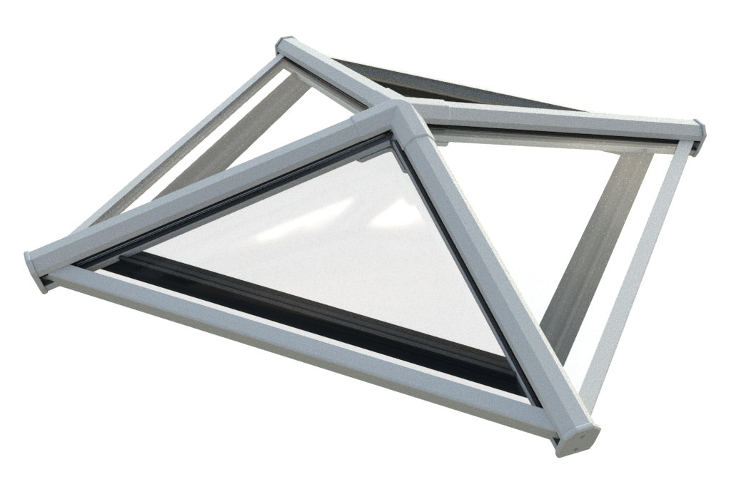 1200 x 1200 mm Stratus Verrière de Toit en Aluminium Style 8 (Pyramide)