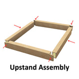 1000 x 1000 mm geïsoleerde opstand voor daklantaarn