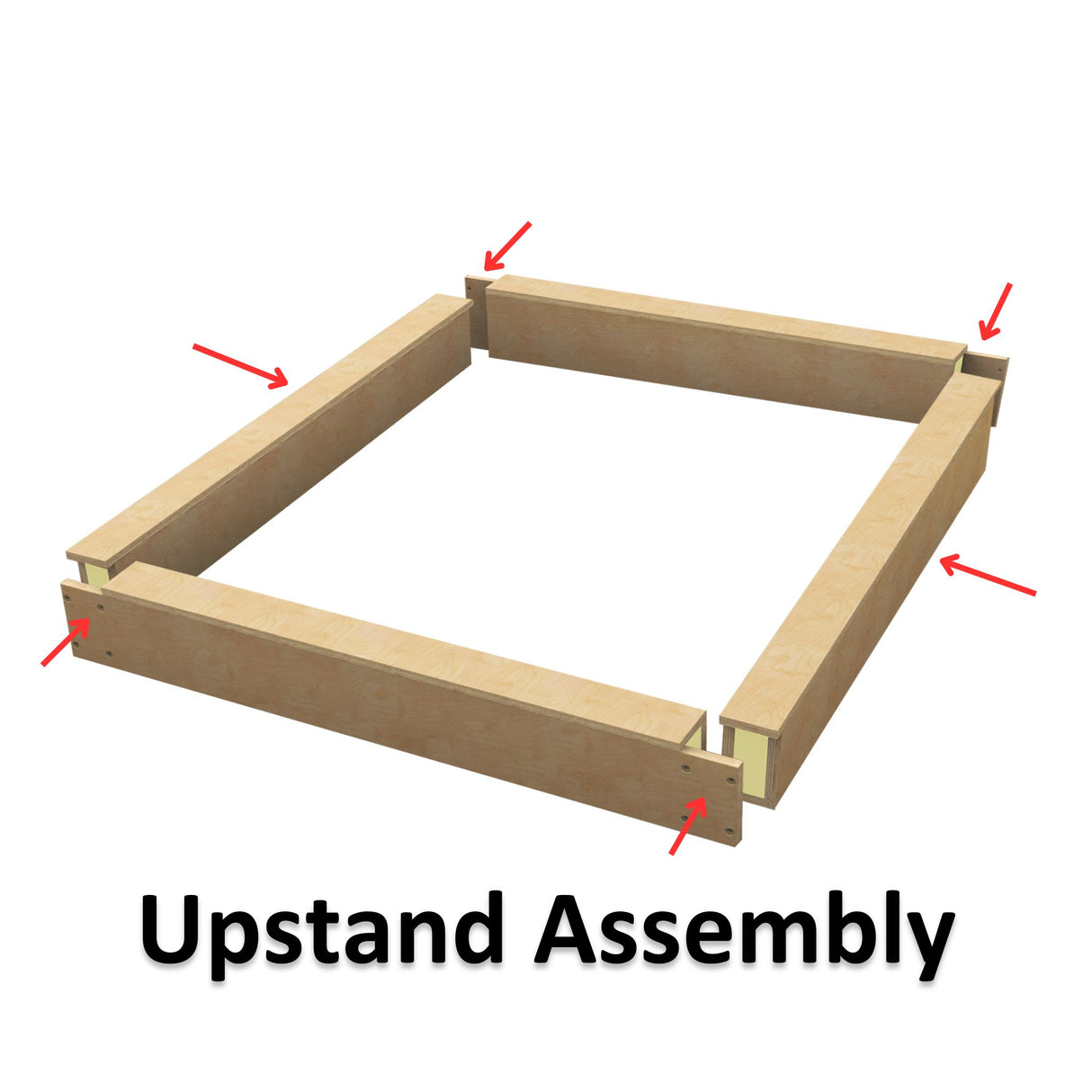 1000 x 1500 mm geïsoleerde opstand voor daklantaarn