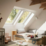 66x140 cm VELUX GGU FK08 0366 Manual Centre-Pivot Roof Window | White Polyurethane Maintenance Free | Triple Glazed.