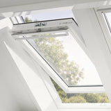 55x78 cm VELUX GGU CK02 0370 Manual Centre-Pivot Roof Window | White Polyurethane Maintenance Free | Double Glazed.