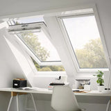 94x160 cm VELUX GGU PK10 0366 Manual Centre-Pivot Roof Window | White Polyurethane Maintenance Free | Triple Glazed.